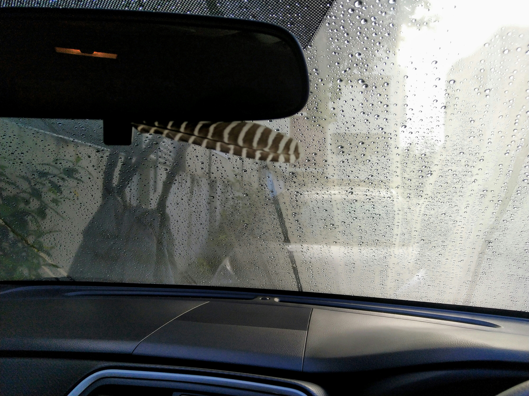 Beschlagene Autoscheibe von innen